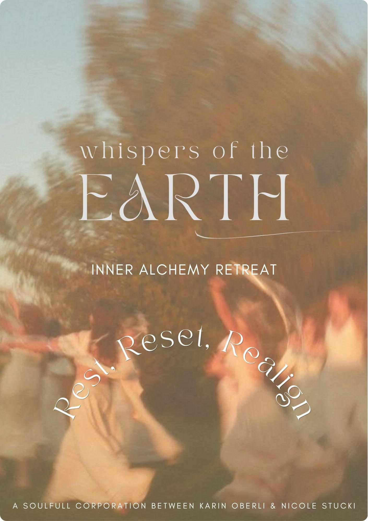 Whispers of the earth upcoming retreat banner